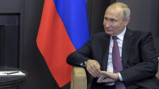 Rusk prezident Vladimir Putin na setkn s bloruskm prezidentem Alexandrem Lukaenkem. (28. kvtna 2021)