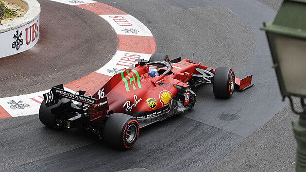 Charles Leclerc v kvalifikaci na Velkou cenu Monaka formule 1.