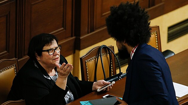 Dominik Feri spolu s vykonvnm poslaneckho mandtu vystudoval prvnickou fakultu Univerzity Karlovy. V Poslaneck snmovn se zamoval mimo jin i na novely trestnho zkonku a byl i v stavn prvnm vboru. Na fotce s ministryn spravedlnosti Mari Beneovou. (3. prosince 2019)