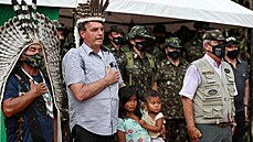 Brazilský prezident Jair Bolsonaro navtívil indiány ve stát Amazonas. (27....