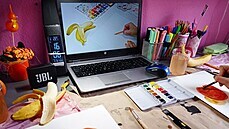 Ukázka malování akvarely