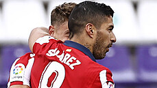 Luis Suárez z Atlétika Madrid se raduje z gólu ve Valladolidu, který znamenal...