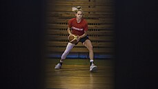 Kristýna Brabencová na tréninku eských basketbalistek v Mariánských Lázních