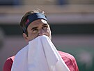výcar Roger Federer bhem Roland Garros