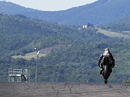 Franco Morbidelli na okruhu v Mugellu.