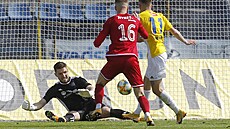 Momentka ze zápasu Jihlavy proti Chrudimi