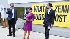 Koalice Pirát� a STAN v pond�lí dopoledne p�edstavila pra�ské kandidátky do...