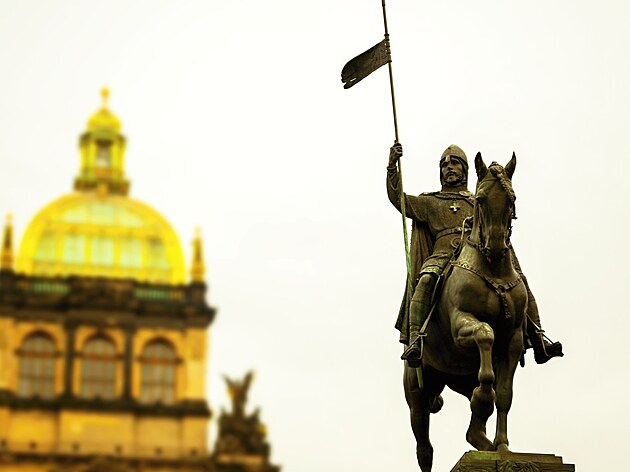 Socha svatého Václava na Václavském náměstí v Praze