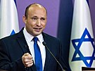 Vdce strany Pravice Naftali Bennett pednesl v  v izraelském parlamentu...