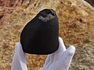 Sazovický meteorit. erný, zhruba plkilový kámen je eskou raritou.