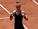 ekyn Maria Sakkariová slaví postup do semifinále Roland Garros.