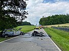 Smrtí idie motorky skonila dopravní nehoda u Dolní Lomnice nedaleko Prahy....
