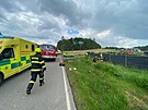Nehoda se stala v nedli ped polednem v katastru obce Doln Lomnice u Prahy....