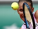 Karolína Plíková bhem druhého kola Roland Garros.