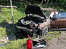 Nehoda dvou vozidel na dlnici D10 u Pedmice nad Jizerou. (3. 6. 20201)