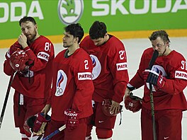 Ruští hokejisté jsou zklamaní z porážky ve čtvrtfinále MS proti Kanadě. Zcela...