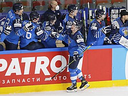 Finové se radují z vedoucího gólu ve čtvrtfinále MS 2021 proti Česku