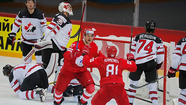 Rusové se radují ve čtvrtfinále s Kanadou z vedoucího gólu Jevgenije Timkina