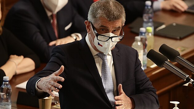 Andrej Babi na mimodnm hlasovn o nedve vldy. (3.ervna 2021)