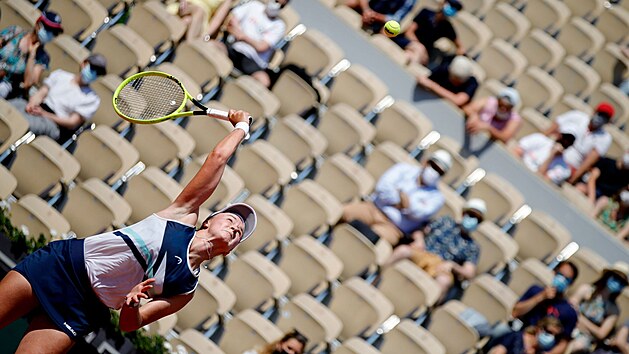 Barbora Krejkov podv v osmifinle Roland Garros.