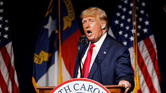 Bývalý prezident Donald Trump vystoupil na veřejnosti po několika měsících v Greenvillu v Severní Karolíně. (5. června 2021)