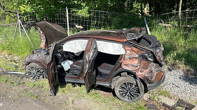 Nehoda dvou vozidel na dlnici D10 u Pedmice nad Jizerou. (3. 6. 20201)