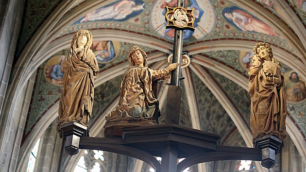 Plze�sk� katedr�la sv. Bartolom�je se po velk� rekonstrukci poprv� otev�ela n�v�t�vn�k�m. (2. 6. 2021)