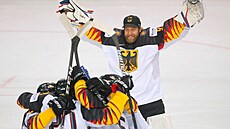 N�me�tí hokejisté slaví postup do semifinále mistrovství sv�ta
