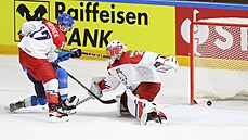 Jere Innala dává gól Finska ve čtvrtfinále MS 2021 proti Česku