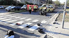 Olomou�tí hasi�i zasahovali u smrtelné nehody auta a skútru. P�i srá�ce byl...