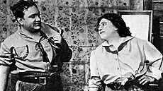 Enrico Caruso a Ema Destinnová v opee Giacoma Pucciniho Dve ze zlatého...