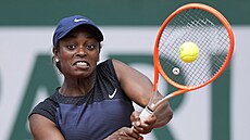 Amerianka Sloane Stephensová bhem druhého kola Roland Garros.