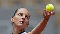 Karolína Plí�ková b�hem druhého kola Roland Garros.