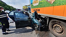 Smrtelná nehoda u erného Mostu v Praze (9.6.2021)