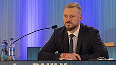 Jan Pauly, generální sekretá fotbalové asociace, na 23. volební valné hromad...