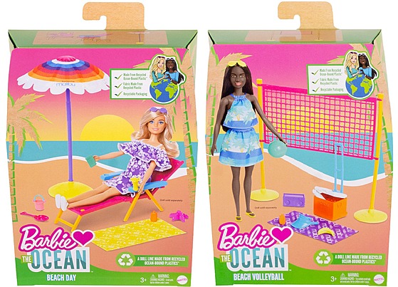 Mattel uvádí na trh kolekci Barbie vyrobenou z recyklovaného plastu.