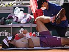 Stefanos Tsitsipas si ped startem tvrté sady finále Roland Garros vyádal...