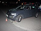 Na parkoviti u obchodnho domu Horn Ln v Olomouci se stala dopravn nehoda...