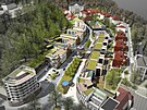 Developer Jaroslav Tek v lokalit plnuje postavit 20 dom s asi 300 byty,...