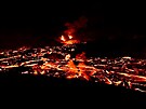 Erupce islandské sopky Fagradalsfjall v údolí Geldingadalir