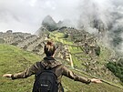 tenáka Eva ereáková se vyplhala a nad bájné msto Ink Machu Picchu.
