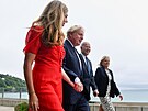 Britský premiér Boris Johnson s manelkou Carrie pivítali amerického...