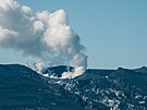 Sopka Eyjafjalajökull, která v roce 2010 zastavila leteckou dopravu nad severní...