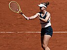 Barbora Krejíková ve finále tyhry na Roland Garros.