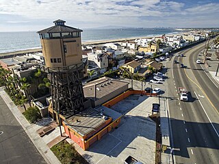 Vodárenská věž stojí Seal Beach v Orange County v Kalifornii od konce 19....