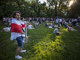 Na praské Kamp vystoupili v rámci akce Hrajeme pro svobodné Blorusko -...