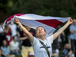 Na praské Kamp vystoupili v rámci akce Hrajeme pro svobodné Blorusko -...