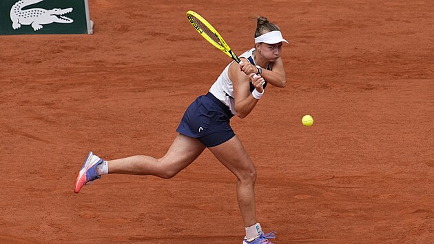 Česká tenistka Barbora Krejčíková ve finále dvouhry Roland Garros