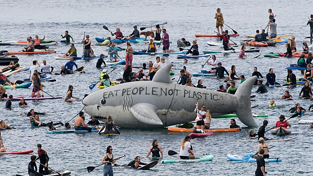 Klimatick protest bhem summitu G7 v Cornwallu (12. ervna 2021)