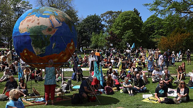 Klimatick protest bhem summitu G7 v Cornwallu (12. ervna 2021)